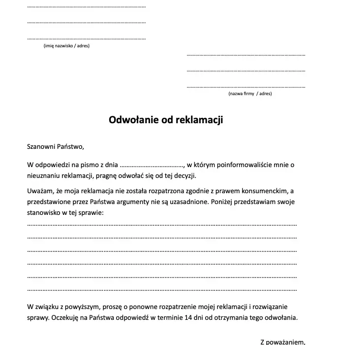 Jak napisać skuteczne odwołanie od reklamacji krok po kroku bez błędów