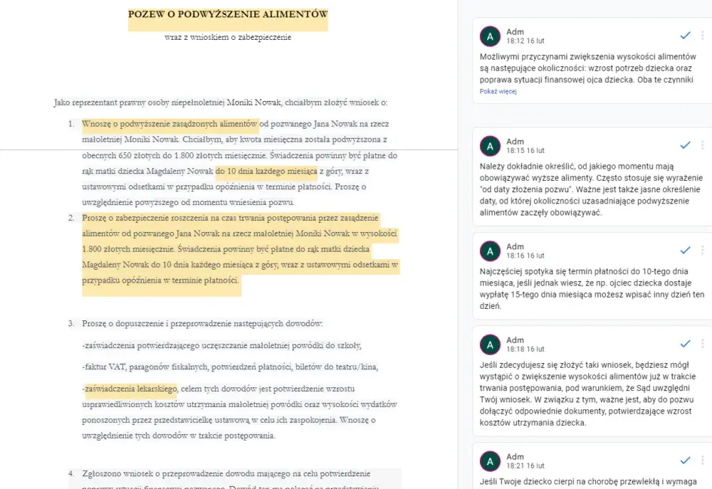 Jak skutecznie napisać wniosek o podwyższenie alimentów krok po kroku