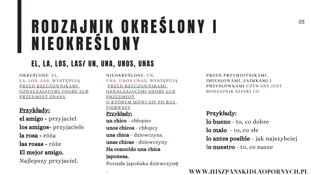 Zdjęcie Hiszpańska gramatyka - Zasady gramatyki hiszpańskiej